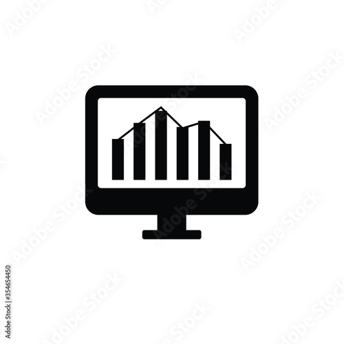 Graph Report Statistics of business vector icon