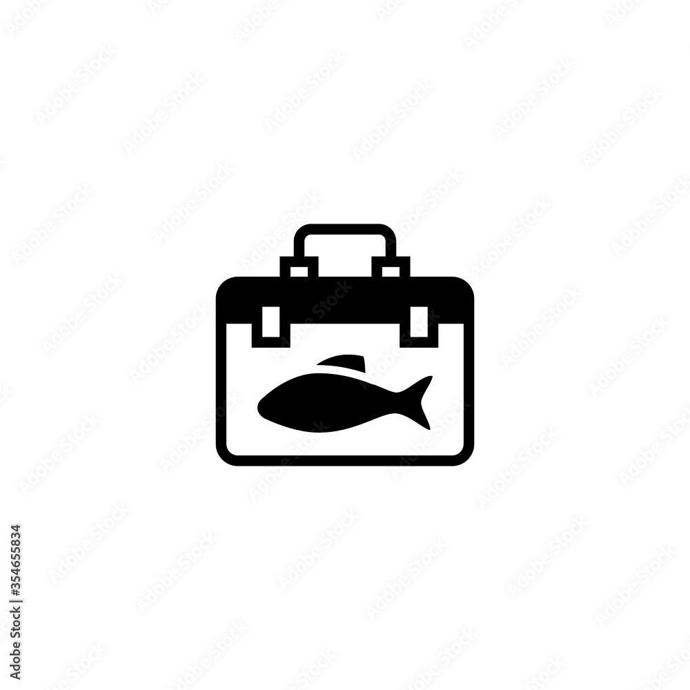 Fishing tool vector icon in black solid flat design icon isolated on white background Fishing tool vector icon in black solid flat design icon isolated on white background