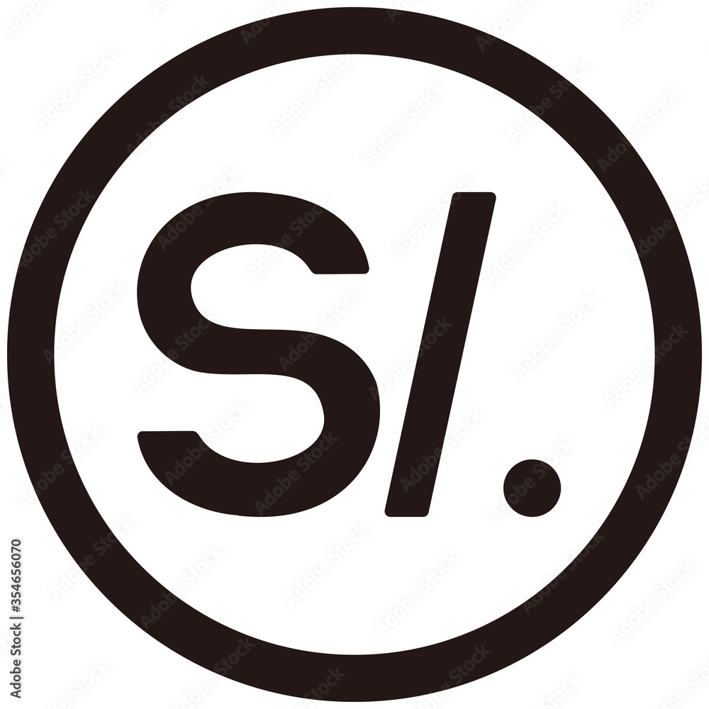 The Peruvian nuevo sol currency symbol The Peruvian nuevo sol currency symbol