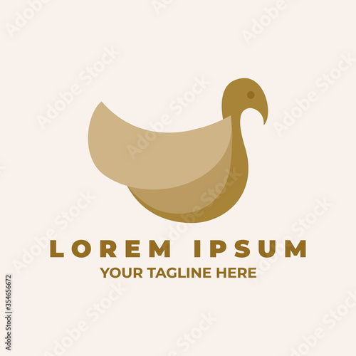 Modern swan logo is  as a symbol or company icon