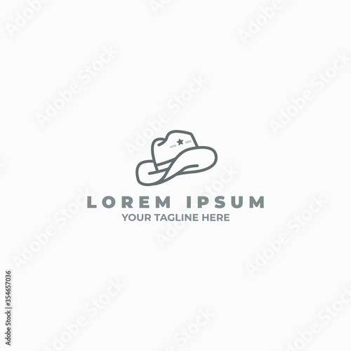 cowboy hat vector logo design.cowboy hat symbol