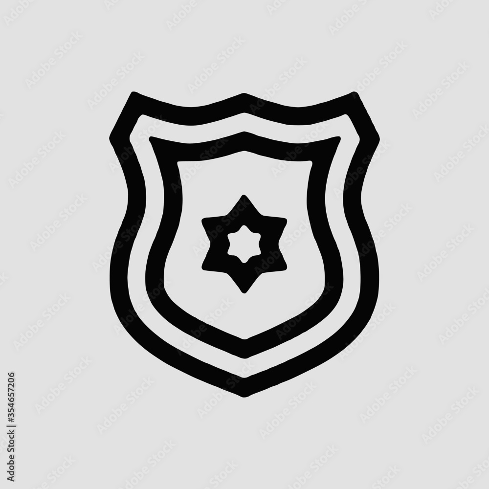 Vector Illustration of A Police Batch Icon | Vector Line Icon | Police Vector Icon | Single Vector Icon Vector Illustration of A Police Batch Icon | Vector Line Icon | Police Vector Icon | Single Vector Icon