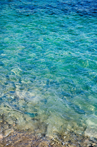 Vivid turquoise seascape background colorful surface of water