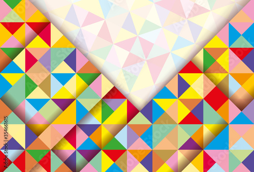 Abstract 3D geometric colorful background. Abstract vector background with triangles