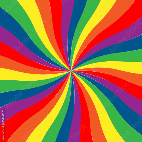 Colorful shade of rainbow colors in twisted shape background. Vector illustration.