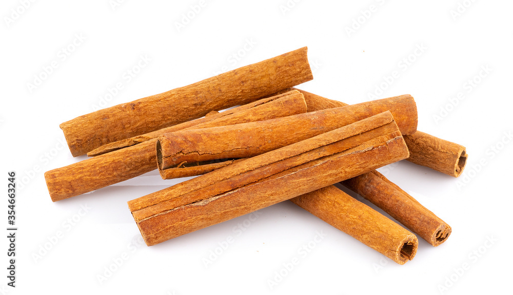 Cinnamon sticks isolated on white background Cinnamon sticks isolated on white background