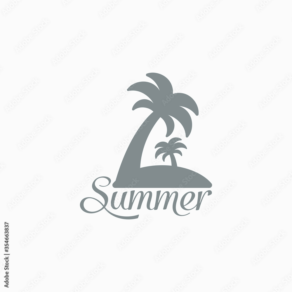 palm logo vector design illustration.  suitable use for summer logo   