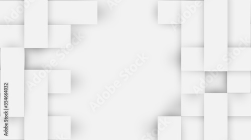 Abstract. Embossed paper square white background. light and shadow .Vector.