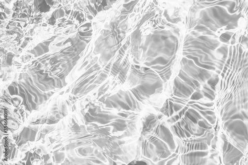 Фотография Closeup of desaturated transparent clear rough water surface texture with splashes and bubbles