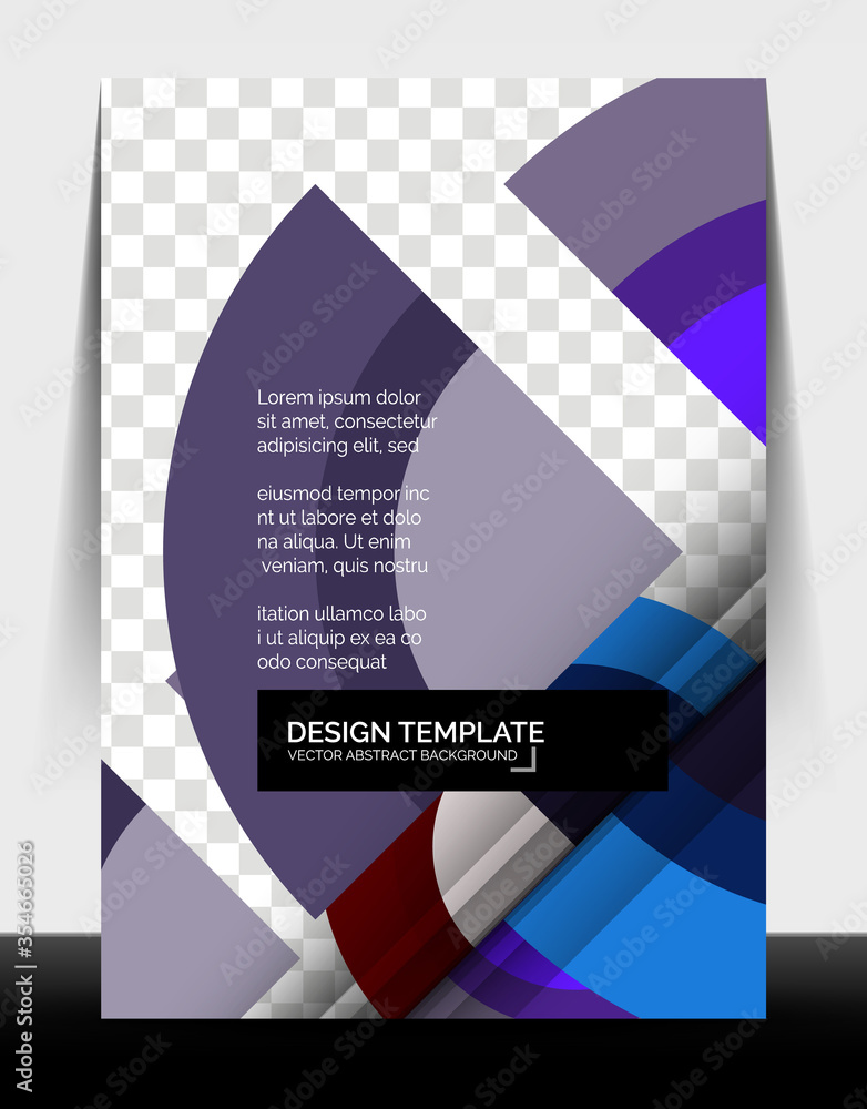 Circle design a4 flyer print template, annual report design