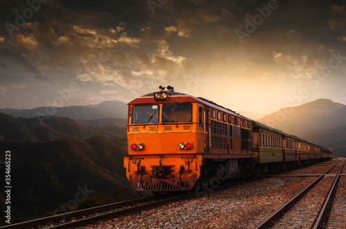steam train on the railway