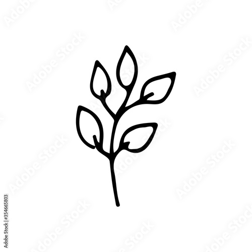 Doodle leaves icon. Hand drawn leaves icon. Doodle plant icon in vector. Hand drawn plant icon in vector © GulArt