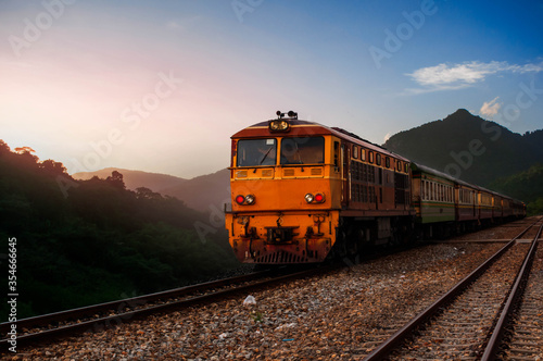 train in the mountains