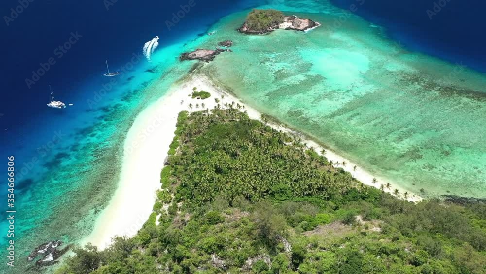 An aerial view shows Monuriki Island, Fiji. An aerial view shows Monuriki Island, Fiji.