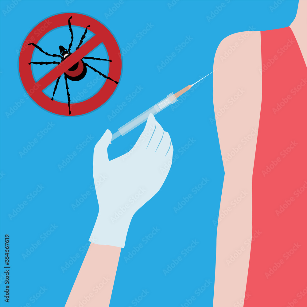 Tick Injection Tick vaccination. Prevention of infections transmitted by parasites ...