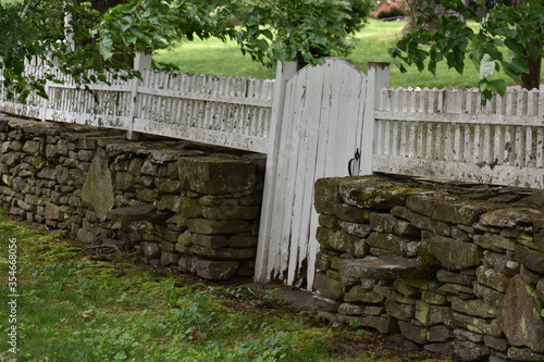 old wooden fence and gate  © Heather Wrisley