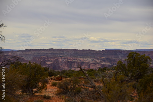 the landscape at Arches National Park