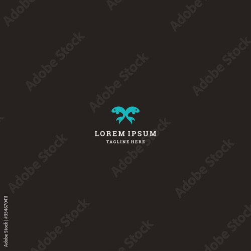 Fish logo template design in Vector illustration 