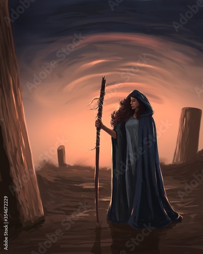 Druid conjures in the desert