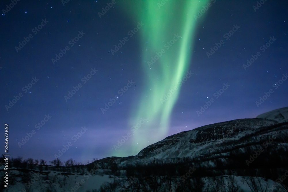 The northern lights (aurora borealis) in Lapland