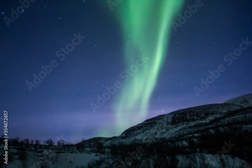 The northern lights (aurora borealis) in Lapland