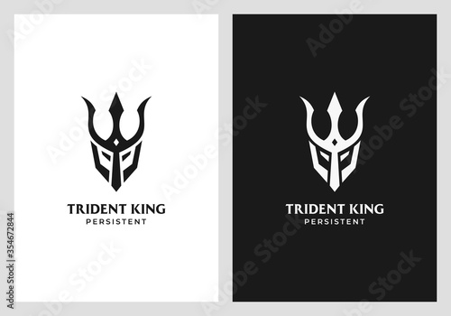 warrior logo design premium vector