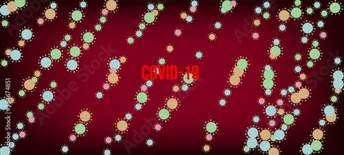 Covid-19 Quarantine nCoV Banner. Flat Cartoon Coronavirus Medical 