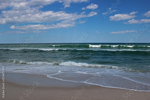 Dark waves crashing on the shore