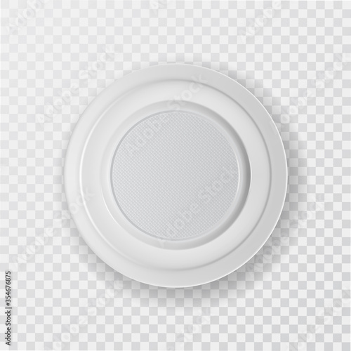 A white plastic plate