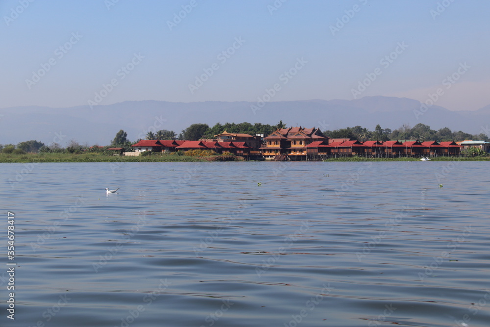 Hôtel sur le lac Inle, Myanmar