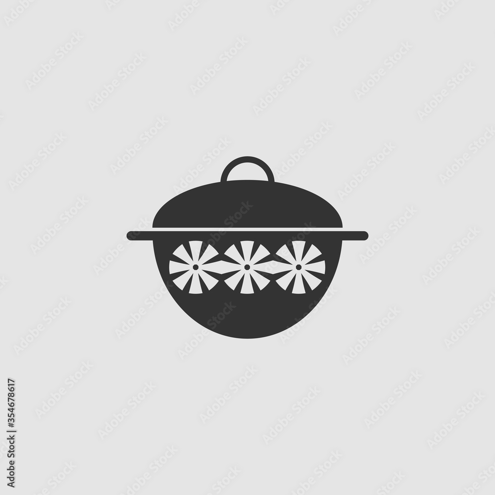 Obraz premium Pot icon flat.