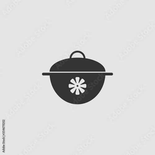Pan icon flat.