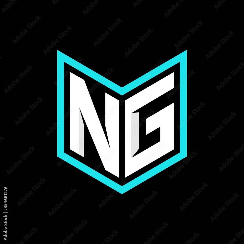 NG initial logo monogram designs modern templates. Stock Vector | Adobe