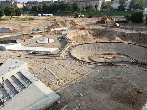 New skate park under construction