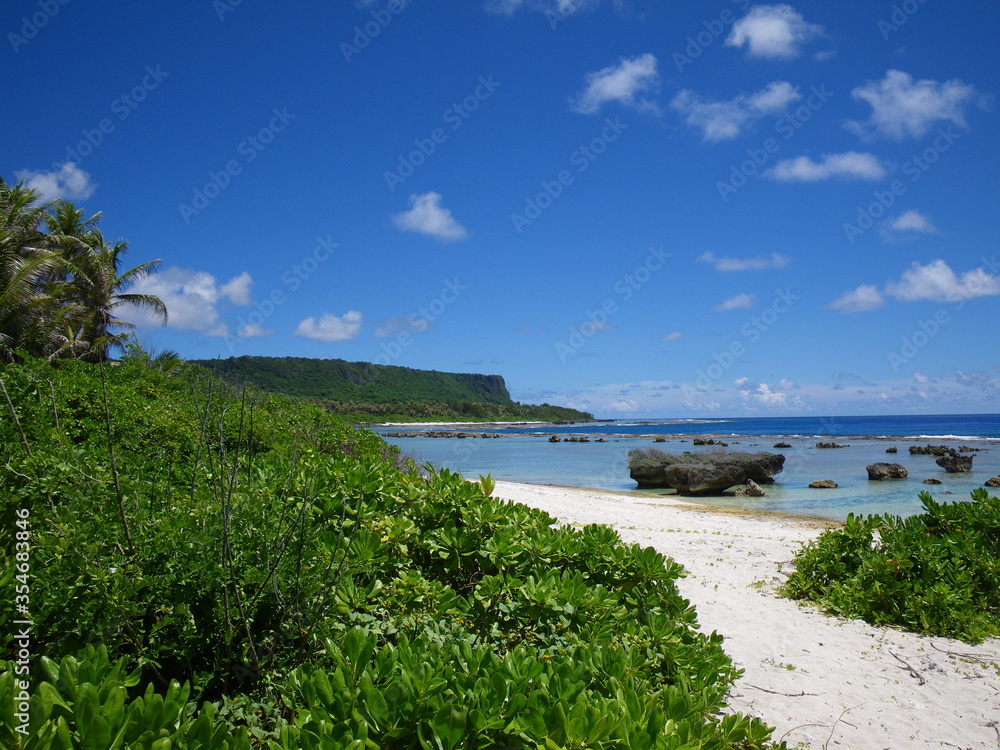 pati beach, on Pati Point is the easternmost point of Guam. It is located in the far north of the island, close to Andersen Air Force Base