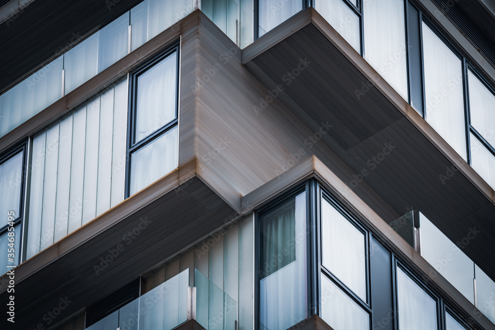 Minimalist architecture detail of an urban building Minimalist architecture detail of an urban building