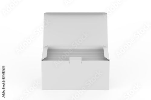 small Medical Face Masks boxes in side the big box. 3d illustration photo