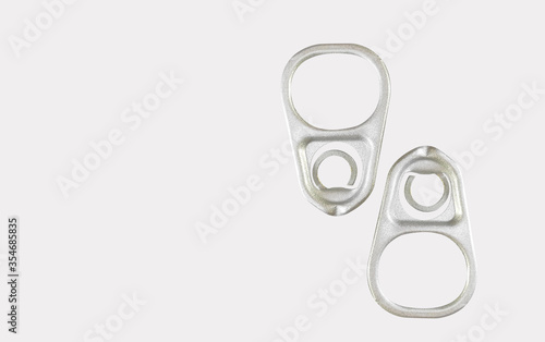ring pull isolated on a grey background, Ideal for use in the design put images and insert text