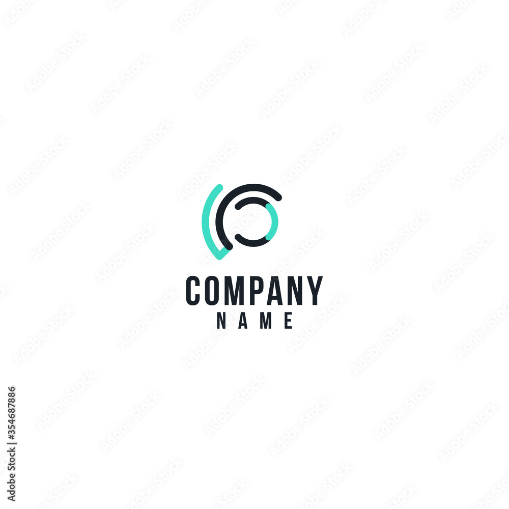 Logo abstract geometric business icon