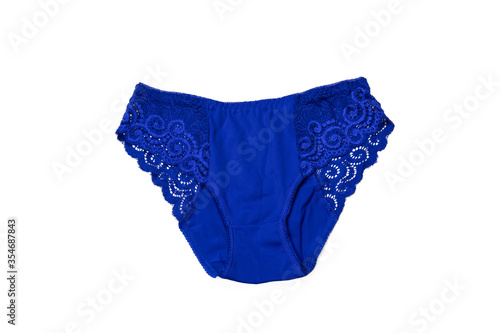 blue panties isolated on a white background