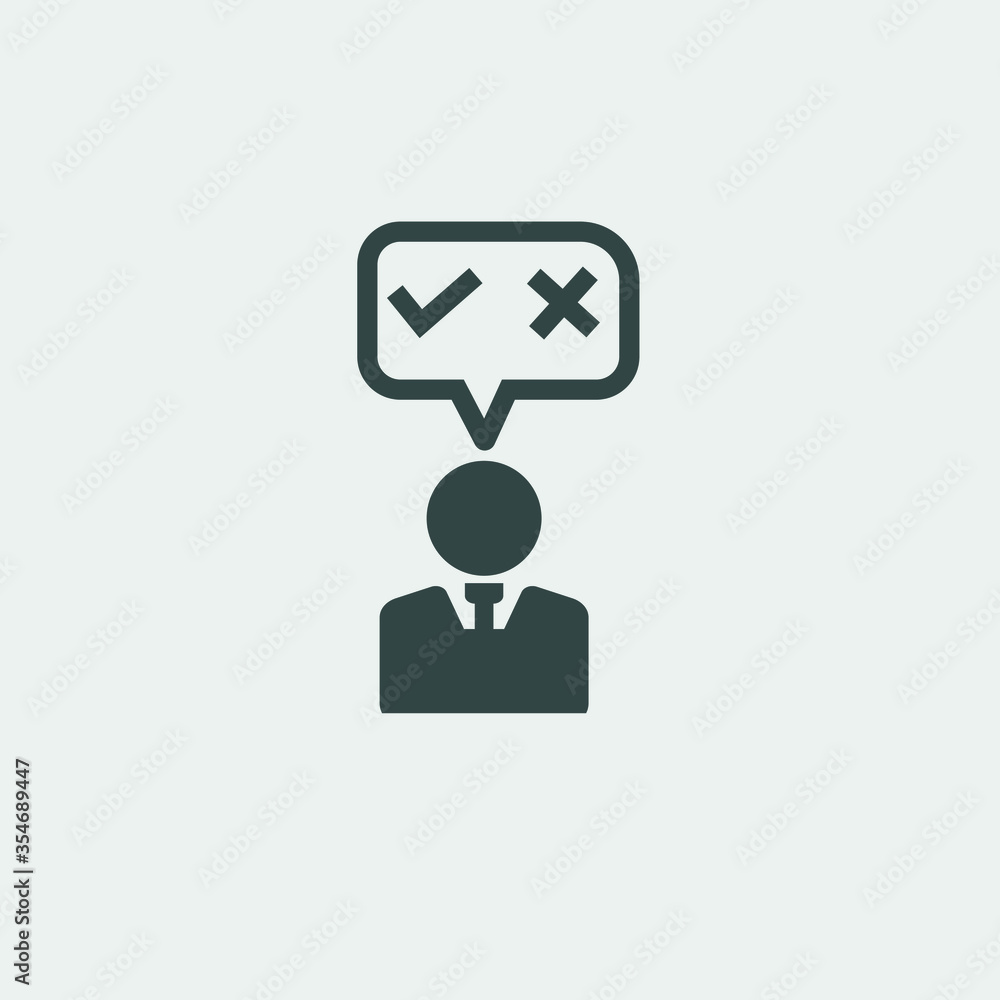 Decision making vector icon illustration sign Decision making vector icon illustration sign