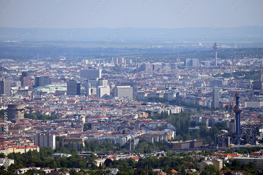 Vienna city panoramic view cityscape Austria