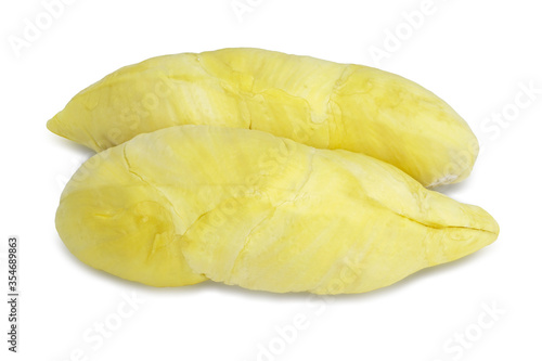 King of fruits durian isolated on white background. This has clipping path. 