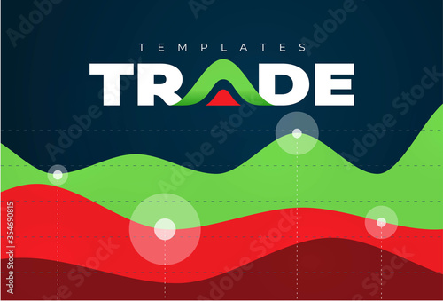 Trade diagram logo financial graph