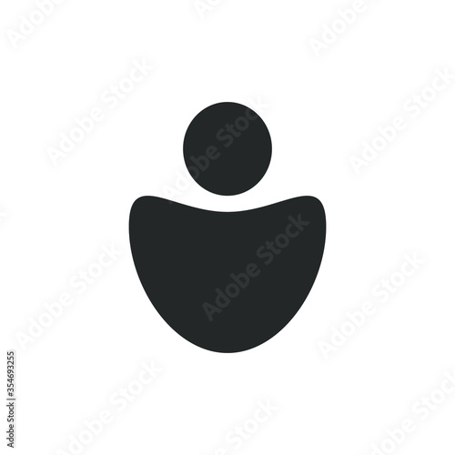 Human icon, flat style, vector illustration
