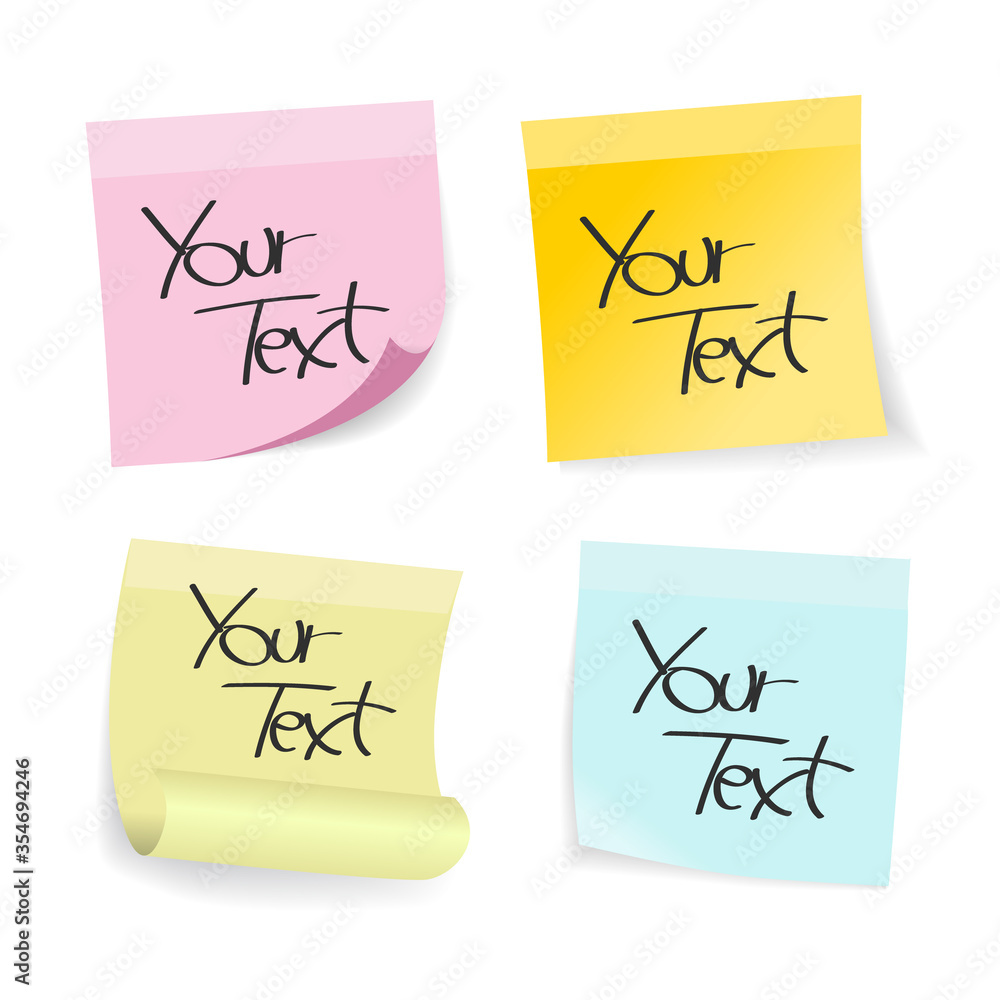 Sticky notes. Sticky notes.