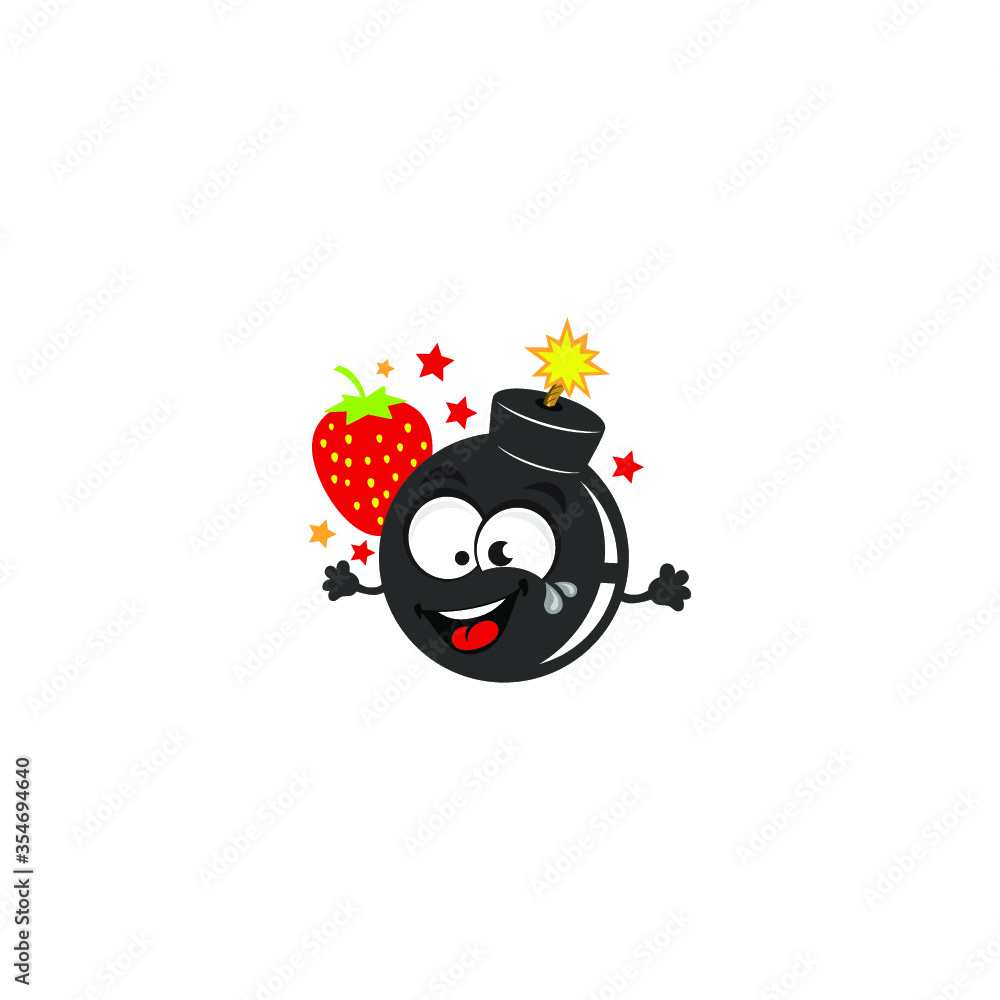 Fototapeta premium bomb fruit logo pattern for fruit sweets