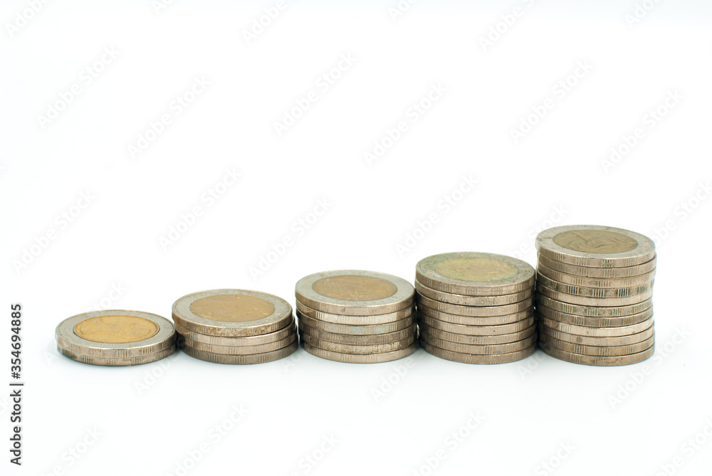 Money rose on a white background Money rose on a white background