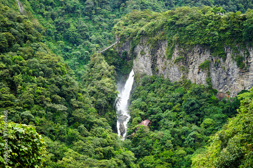 waterfall in the mountains