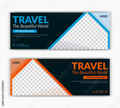 Travel or tour agency social media instagram post facebook cover page timeline web ad banner template design